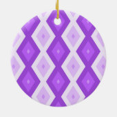 Helles lila Diamantmuster Keramik Ornament (Hinten)