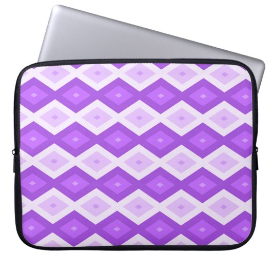 Helles lila Diamantmuster Laptopschutzhülle (Vorderseite)