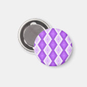 Helles lila Diamantmuster Magnet (Vorderseite/Rückseite)