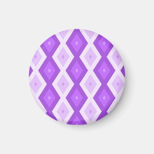 Helles lila Diamantmuster Magnet (Vorne)