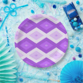 Helles lila Diamantmuster Pappteller (Party)