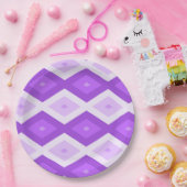 Helles lila Diamantmuster Pappteller (Party)