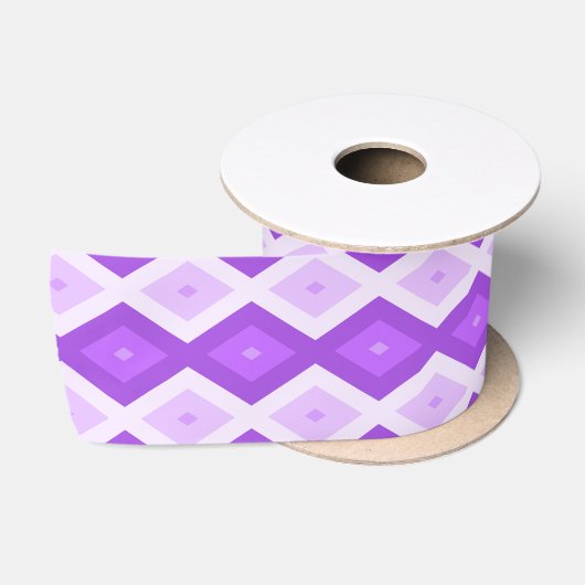 Helles lila Diamantmuster Satinband (Spule)