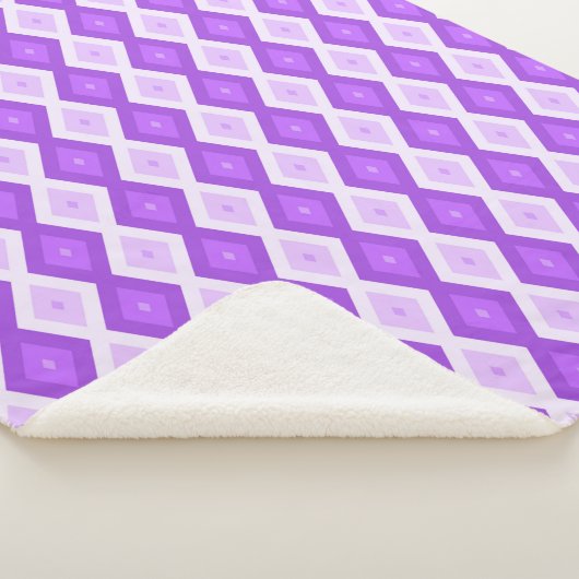 Helles lila Diamantmuster Sherpadecke (3/4)
