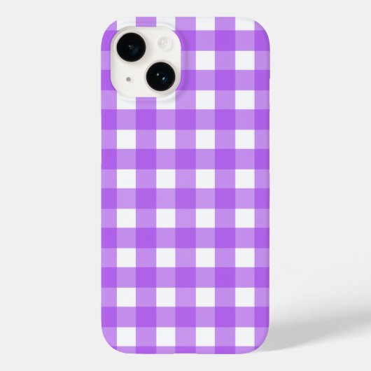 Helles lila Gingham Case-Mate iPhone Hülle (Rückseite)