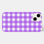 Helles lila Gingham Case-Mate iPhone Hülle (Rückseite (Horizontal))