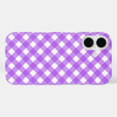 Helles lila Gingham Case-Mate iPhone Hülle (Rückseite (Horizontal))