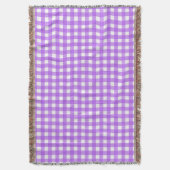 Helles lila Gingham Decke (Vorderseite Vertikal)