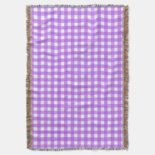Helles lila Gingham Decke (Vorderseite Vertikal)