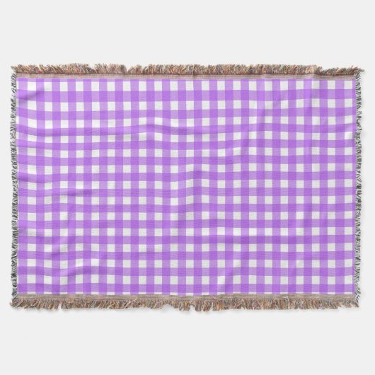 Helles lila Gingham Decke (Vorderseite)