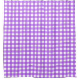 Helles lila Gingham Duschvorhang