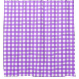 Helles lila Gingham Duschvorhang