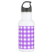 Helles lila Gingham Edelstahlflasche (Vorderseite)