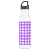 Helles lila Gingham Edelstahlflasche (Vorderseite)