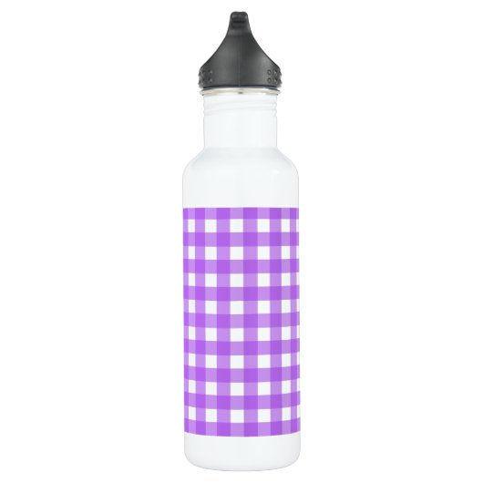 Helles lila Gingham Edelstahlflasche (Rechts)