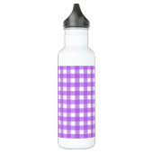 Helles lila Gingham Edelstahlflasche (Links)