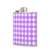 Helles lila Gingham Flachmann (Links)