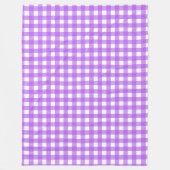 Helles lila Gingham Fleecedecke (Vorderseite)
