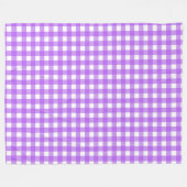 Helles lila Gingham Fleecedecke (Vorderseite (Horizontal))