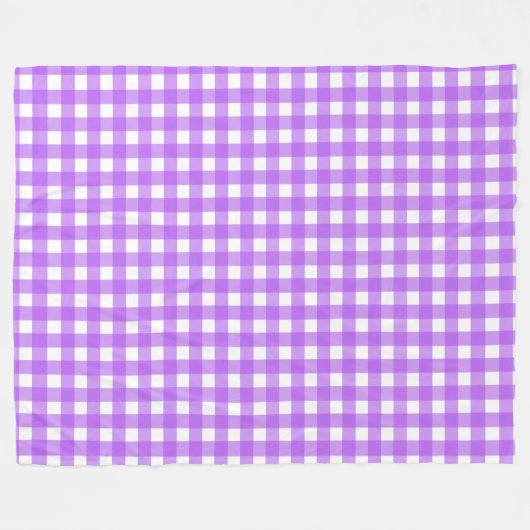 Helles lila Gingham Fleecedecke (Vorderseite (Horizontal))
