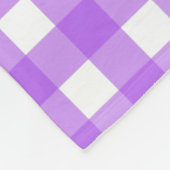 Helles lila Gingham Fleecedecke (Ecke)