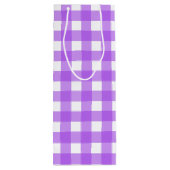 Helles lila Gingham Geschenktüte Für Weinflaschen (Rückseite)