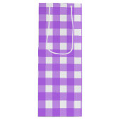 Helles lila Gingham Geschenktüte Für Weinflaschen (Vorderseite)