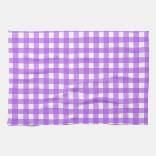 Helles lila Gingham Geschirrtuch (Horizontal)