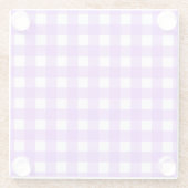 Helles lila Gingham Glasuntersetzer (Rückseite)