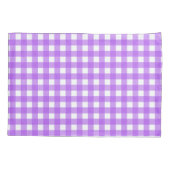 Helles lila Gingham Kissenbezug (Rückseite)