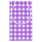 Helles lila Gingham Kleine Geschenktüte (Rückseite)