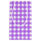 Helles lila Gingham Kleine Geschenktüte (Vorderseite)