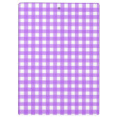 Helles lila Gingham Klemmbrett (Rückseite)