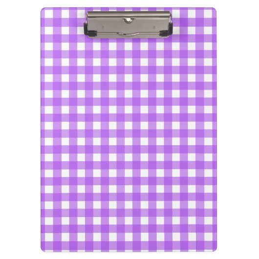 Helles lila Gingham Klemmbrett (Vorderseite)