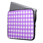 Helles lila Gingham Laptopschutzhülle (Vorderseite Links)