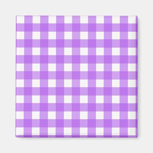Helles lila Gingham Magnet (Vorne)