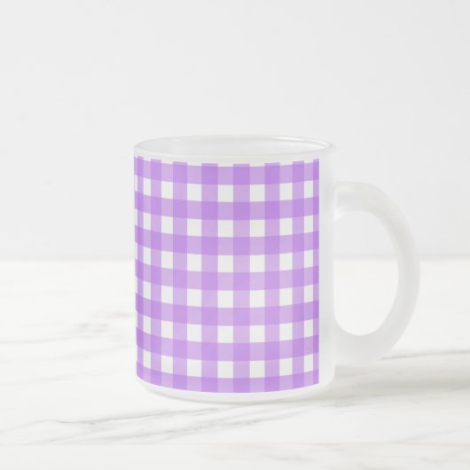 Helles lila Gingham Mattglastasse (Rechts)