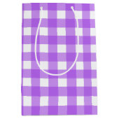 Helles lila Gingham Mittlere Geschenktüte (Vorderseite)