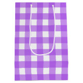 Helles lila Gingham Mittlere Geschenktüte (Rückseite)