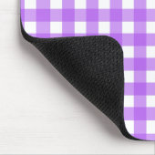 Helles lila Gingham Mousepad (Ecke)