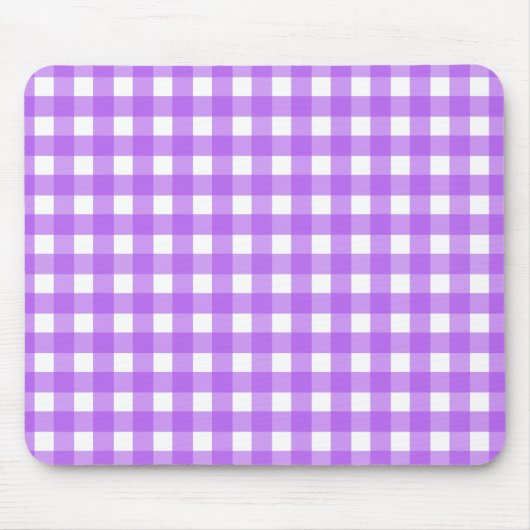Helles lila Gingham Mousepad (Vorne)