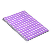 Helles lila Gingham Notizblock (Rechte Seite)