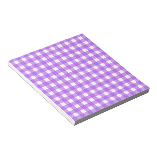 Helles lila Gingham Notizblock (angewinkelt)