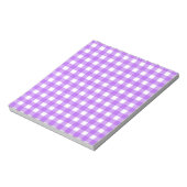 Helles lila Gingham Notizblock (Rotiert)