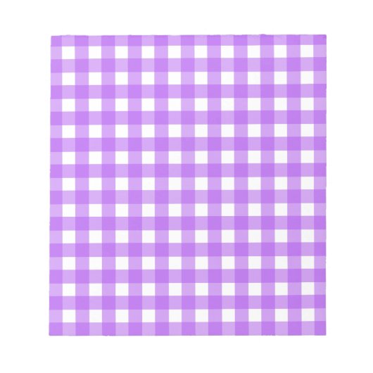Helles lila Gingham Notizblock (Vorderseite)