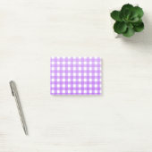 Helles lila Gingham Post-it Klebezettel (Büro)