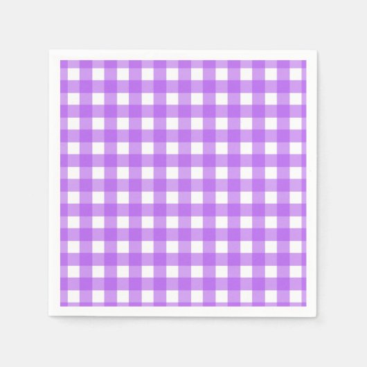 Helles lila Gingham Serviette (Vorderseite)