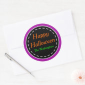 Helles Lila Happy Halloween Stickers (Umschlag)