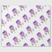 Helles lila Iris-Muster-Verpackungs-Papier Geschenkpapier (Flach)