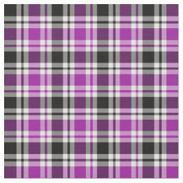 Helles Lila, Kariertes Schwarzweiß-Muster Stoff